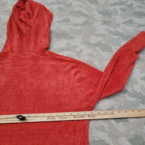 Cabela's Sweatshirt Womens XL Red Pullover Hooded V-Neck Long Sleeve Soft - Picture 7 of 9